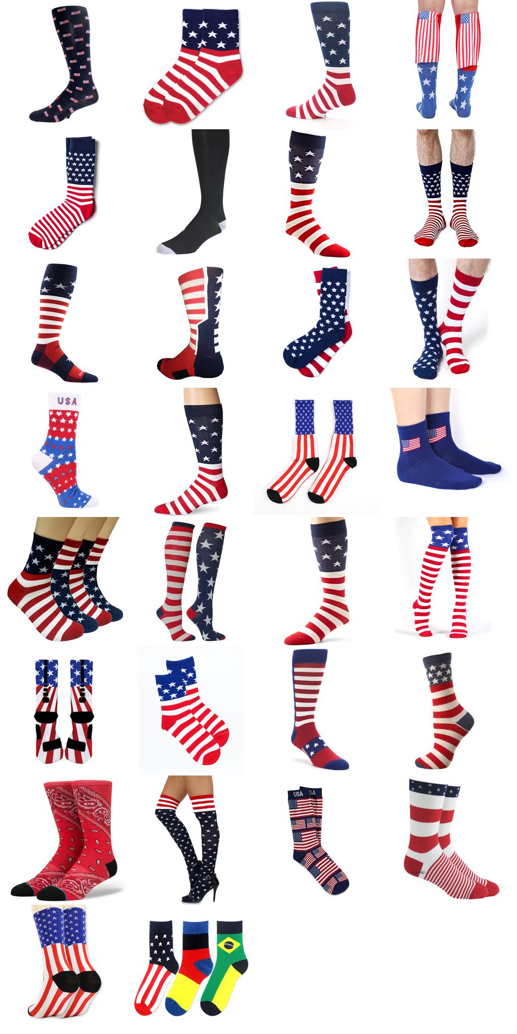 american flag dress socks